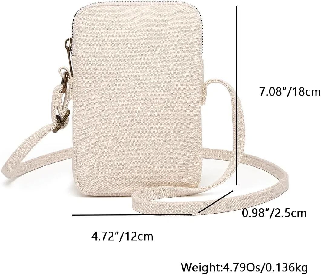 Small Crossbody Purse Zipper Cell Phone Bag Mini Shoulder Purse Wallet Smart Phone Wallet with Credit Card Solts