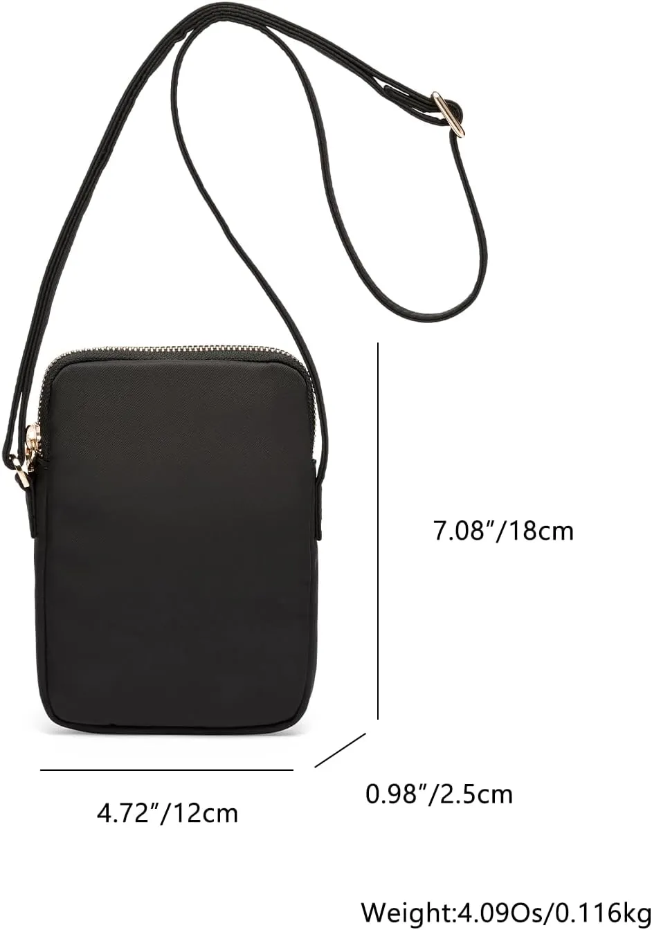 Small Crossbody Purse Zipper Cell Phone Bag Mini Shoulder Purse Wallet Smart Phone Wallet with Credit Card Solts