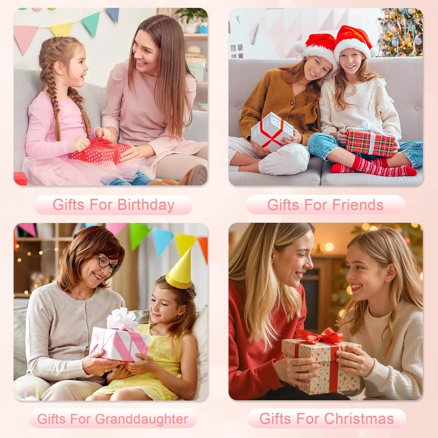 Small Initial Crossbody Sling Bag for Girls and Women, Cute Kids Fanny Pack, Personalized Gift for 7 8 9 10 11 12 13 Year Old Girls(Beige,M)