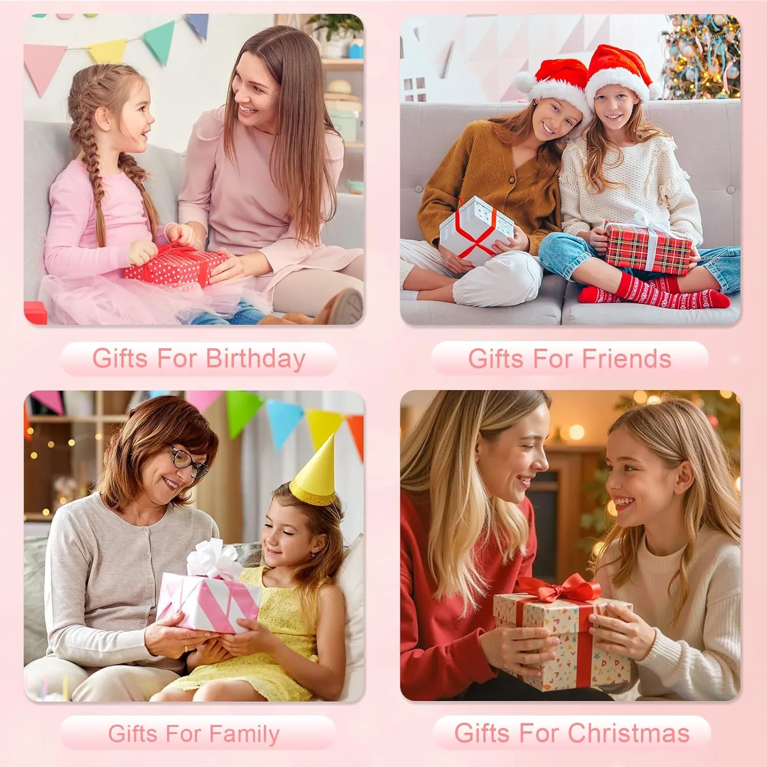 Small Initial Crossbody Sling Bag for Girls and Women, Cute Kids Fanny Pack, Personalized Gift for 7 8 9 10 11 12 13 Year Old Girls(Pink,S)