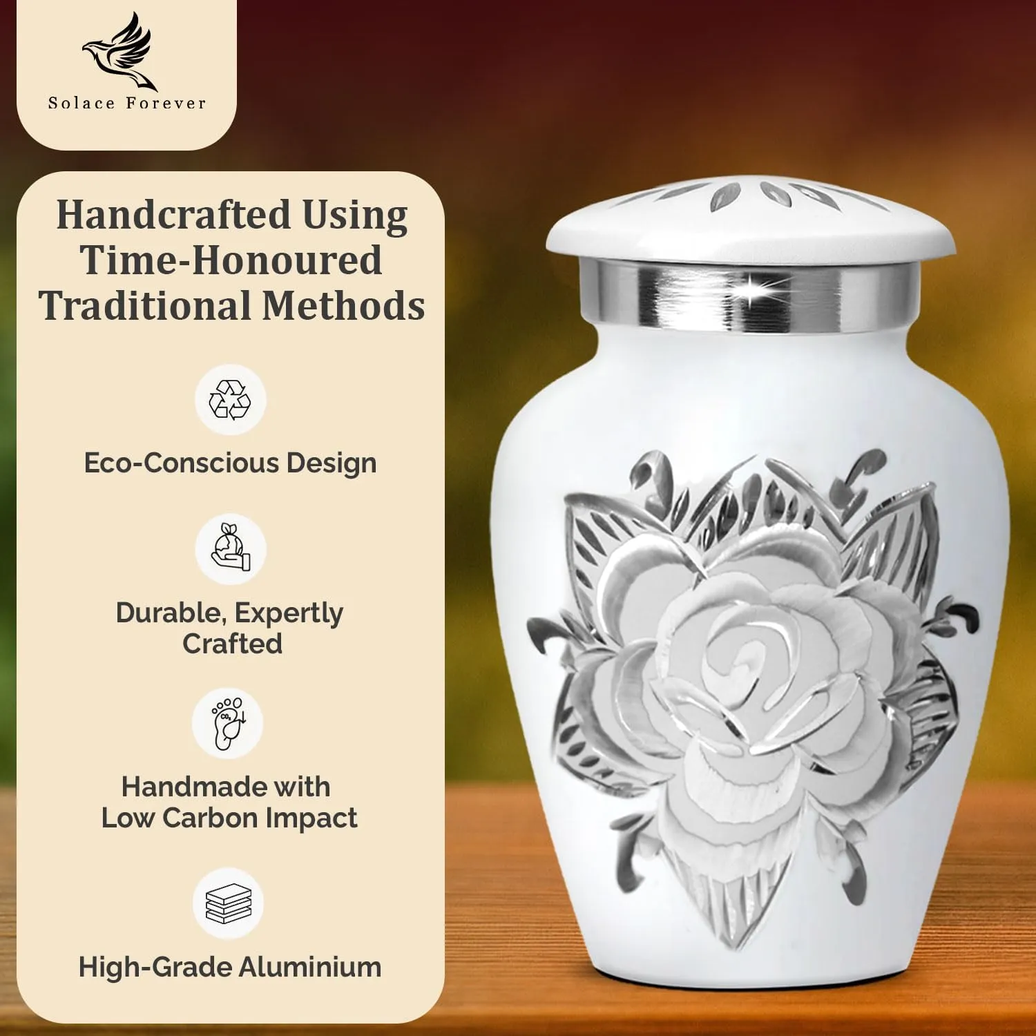 Small Urns for Human Ashes Keepsake - Mini Cremation Urns Set - Honor Your Loved One with Keepsake Urn for Ashes for Women & Men - Decorative Urn for Adult Female & Male (White, Set of 4)