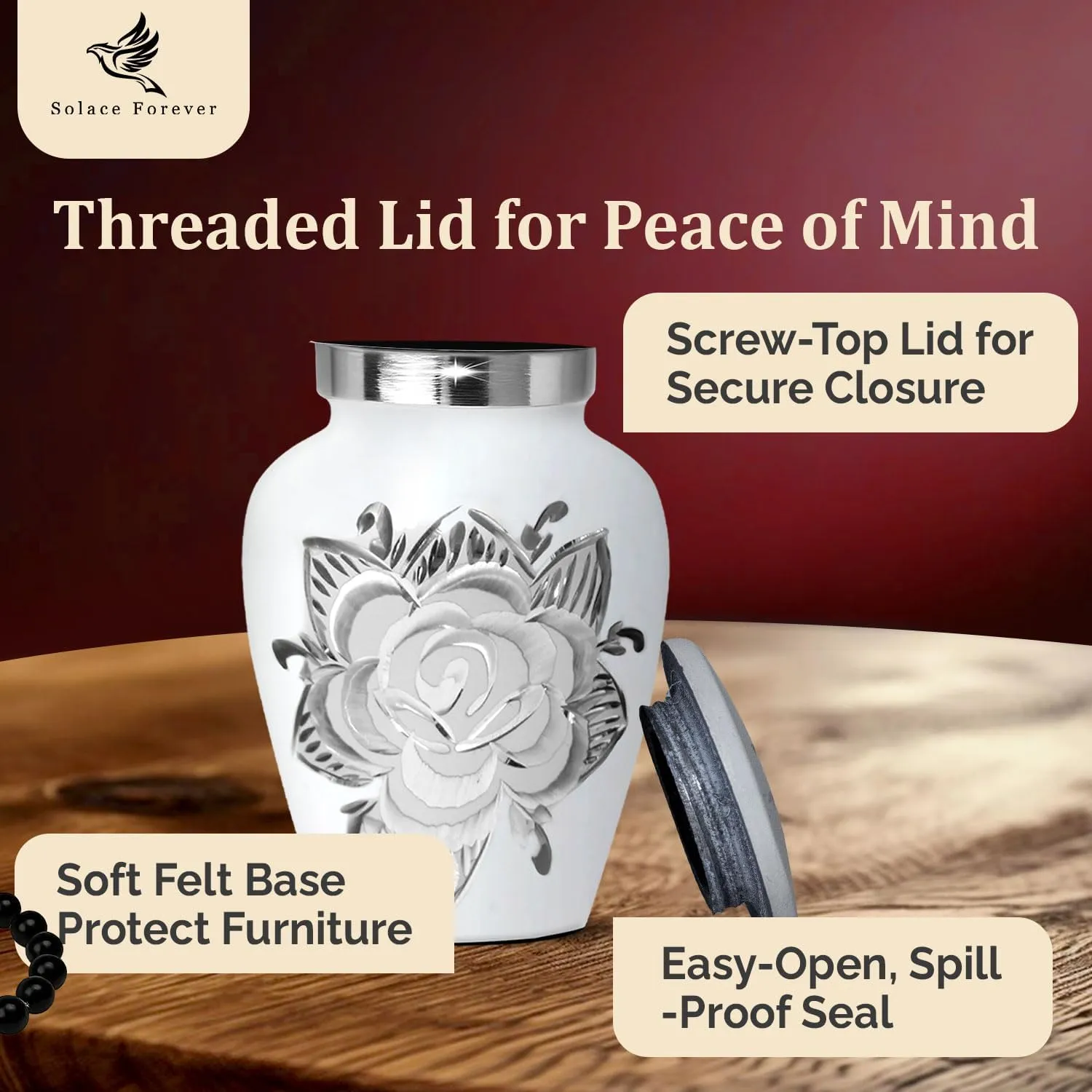 Small Urns for Human Ashes Keepsake - Mini Cremation Urns Set - Honor Your Loved One with Keepsake Urn for Ashes for Women & Men - Decorative Urn for Adult Female & Male (White, Set of 4)