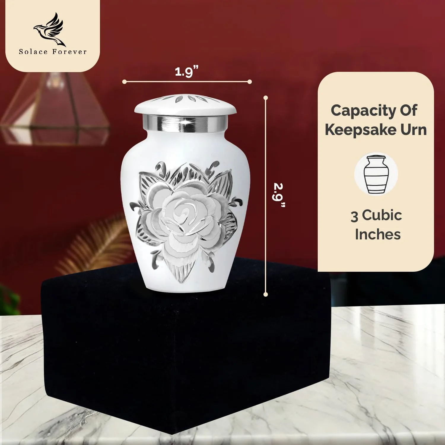 Small Urns for Human Ashes Keepsake - Mini Cremation Urns Set - Honor Your Loved One with Keepsake Urn for Ashes for Women & Men - Decorative Urn for Adult Female & Male (White, Set of 4)