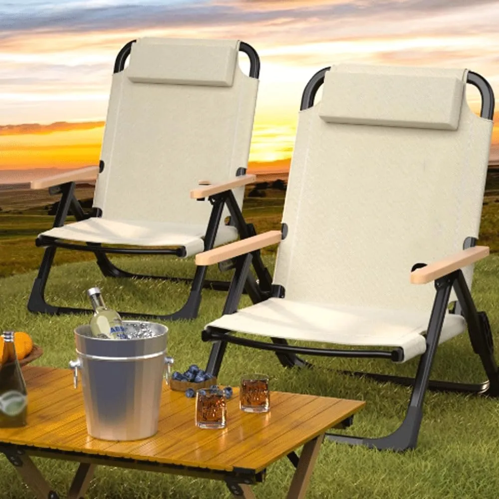 Soft And Comfortable Outdoor Folding Chair Higher Back Recliner Breathable And Refreshing Portable Seadog Chair Camping Chair Picnic Chair Beach Fishing Chair For Outdoor Picnic Beach Camping Fishing