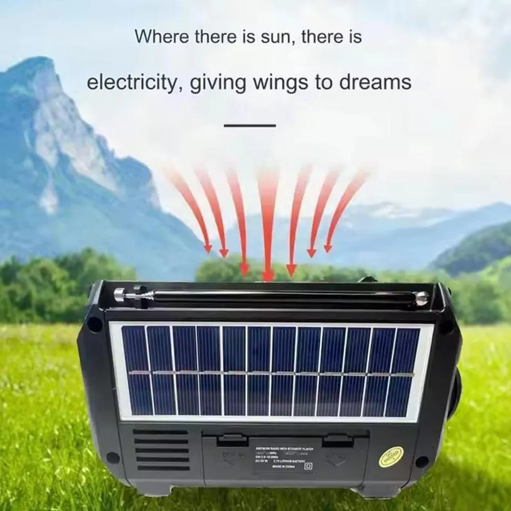 Solar Hand Crank Emergency Radio with Waterproof Bluetooth Speaker, with AM FM SW Portable Solar Powered Radio, Wind Up Flashlight Phone Charger, for Indoor/Outdoor Emergencies Survival (Desert)