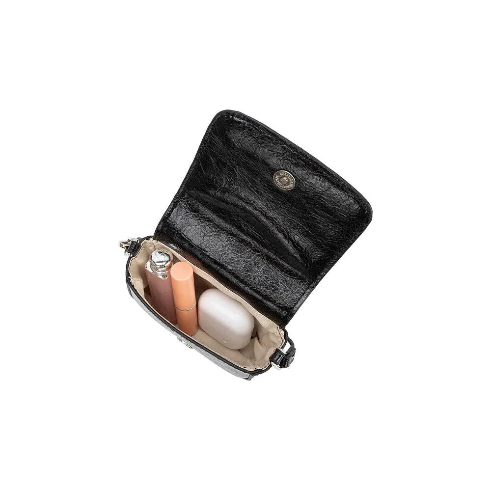 Sonnet Taupe Mini Vegan Crossbody Bag