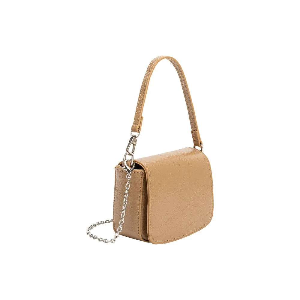 Sonnet Taupe Mini Vegan Crossbody Bag