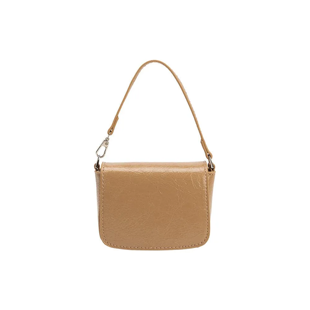 Sonnet Taupe Mini Vegan Crossbody Bag