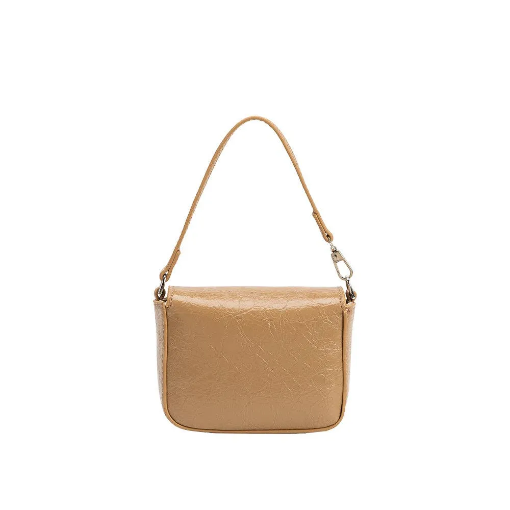 Sonnet Taupe Mini Vegan Crossbody Bag