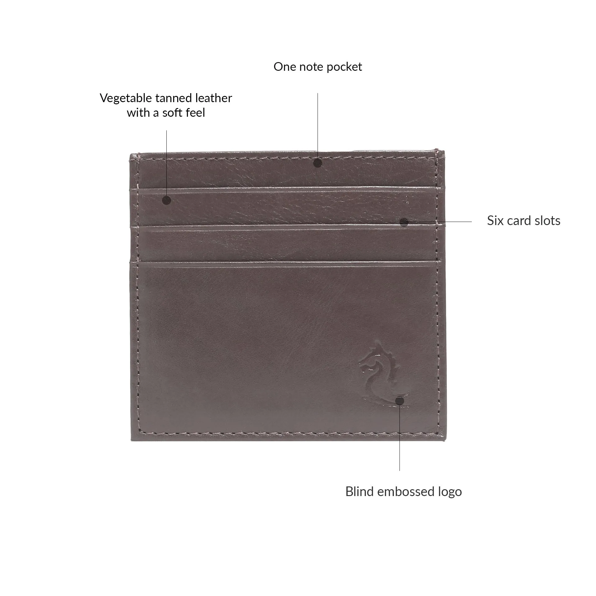 Sophisticated Compact Leather Card Holder