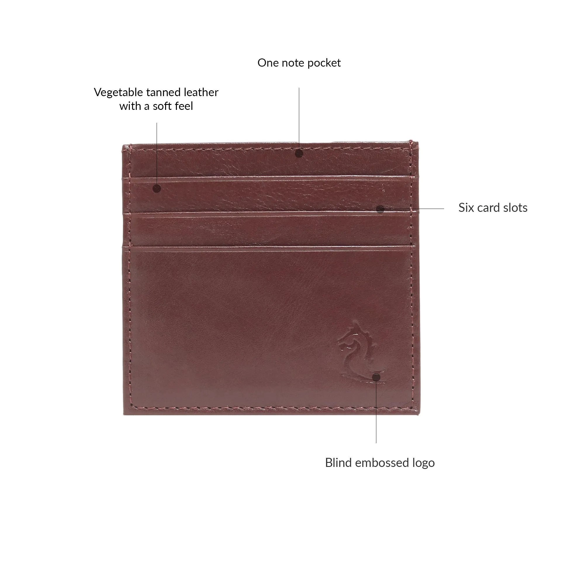Sophisticated Compact Leather Card Holder