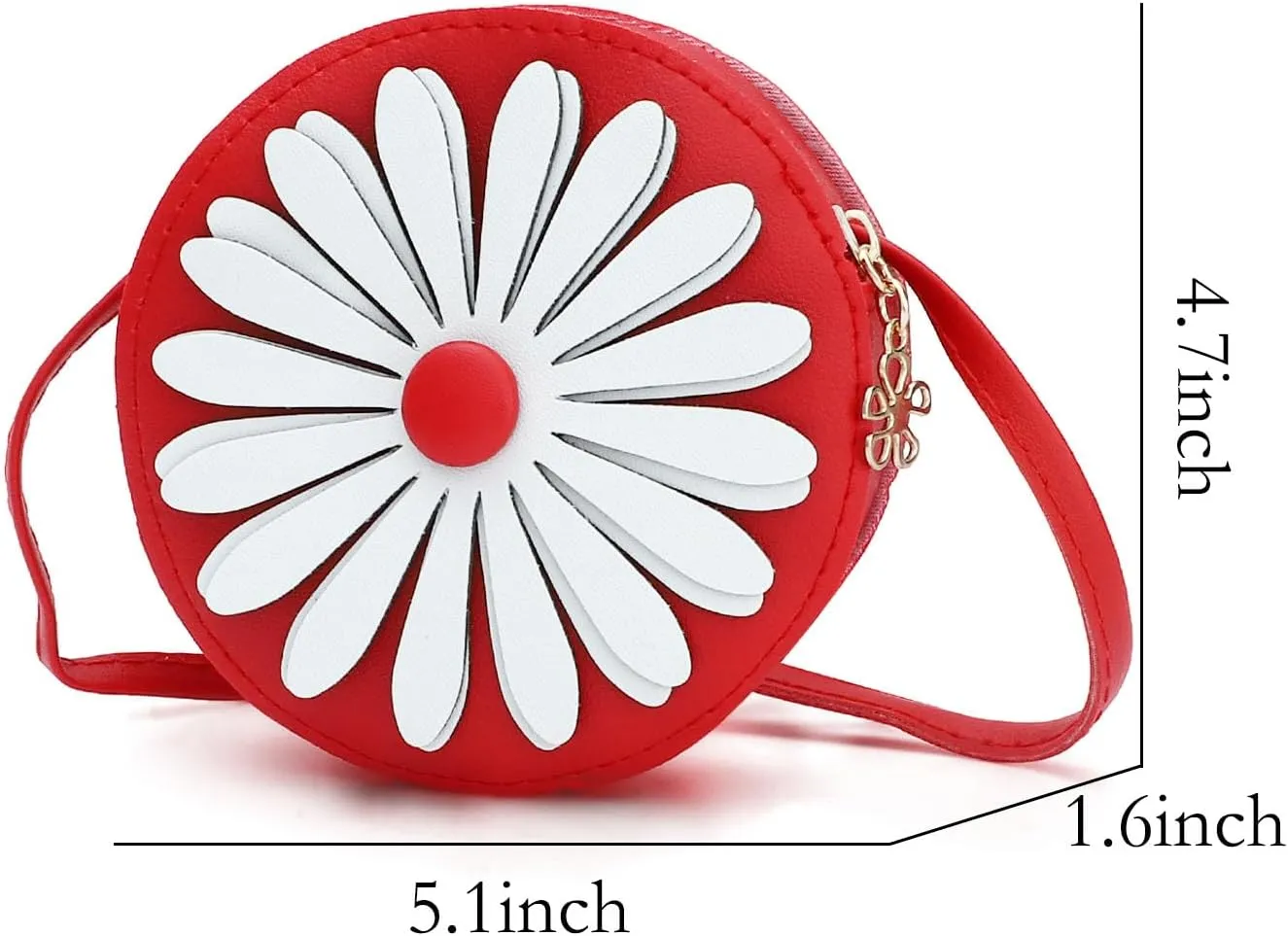 SOTOGO 2 Pieces Little Girls Crossbody Bag Princess Purse Set Toddler Purse Cute Kids Handbag Fashion Sunglass for Girls, Red