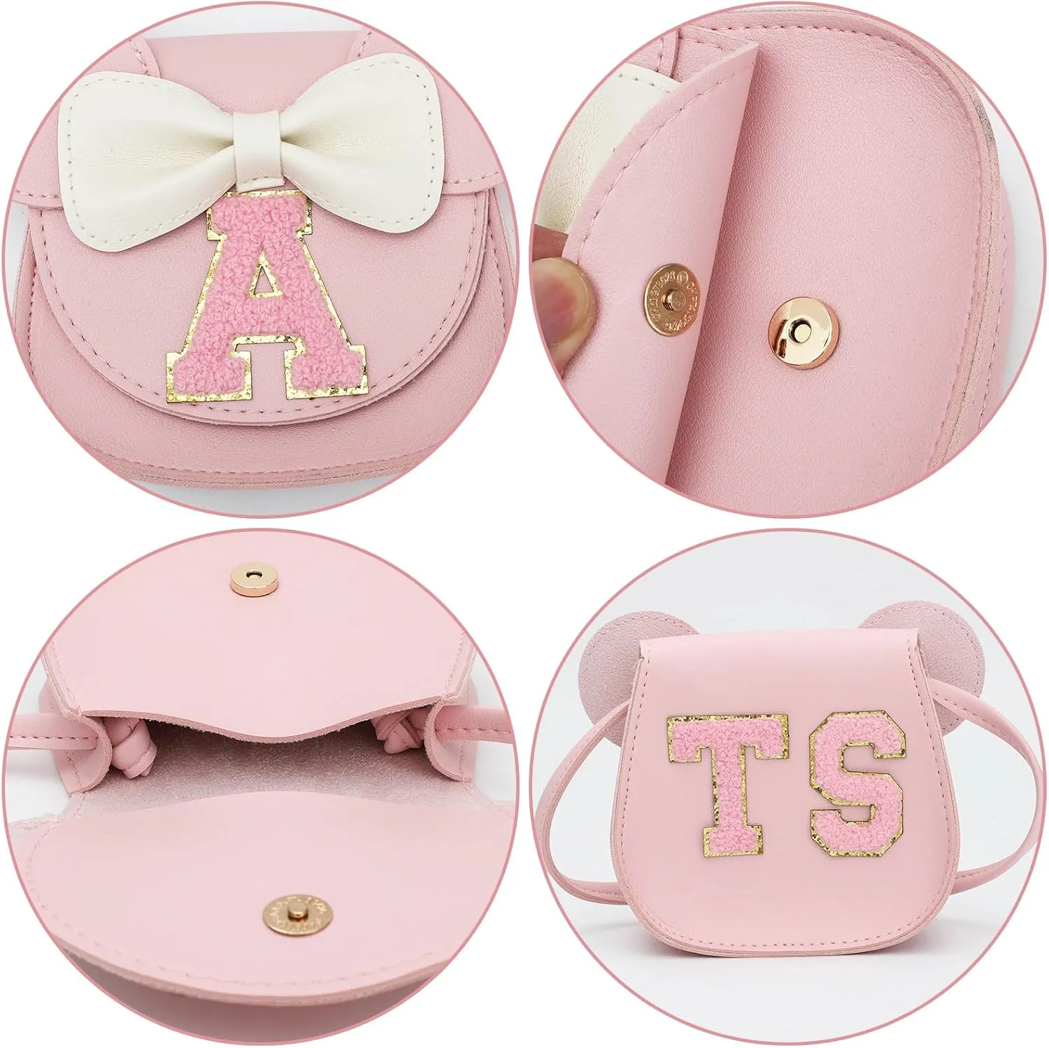 SOTOGO 2 Pieces Little Girls Crossbody Bag Princess Purse Set Toddler Purse Cute Kids Handbag Fashion Sunglass for Girls