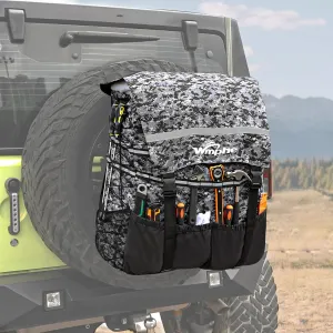 Spare Tire Trash Bag Truck Tailgate Off-road Heavy Duty Storage Traction Boards Compatible with Jeep SUV Car Thickened Waterproof Large Outdoor Fits up to 40" Tire