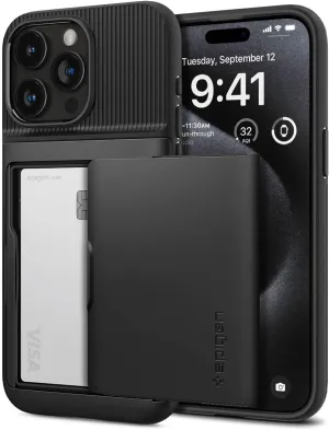 Spigen Slim Armor CS Designed for iPhone 15 Pro Case (2023) [Military-Grade Protection] - Black