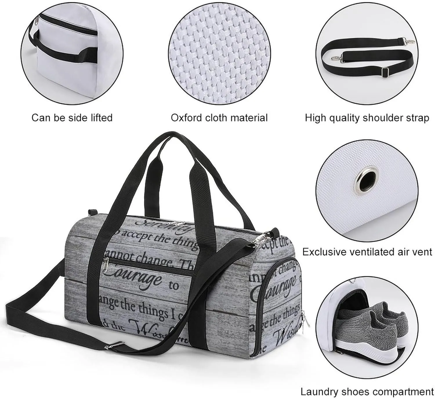 St Patrick Clover Green Fitness Bag with Large Capacity Backpack And Waterproof Bag