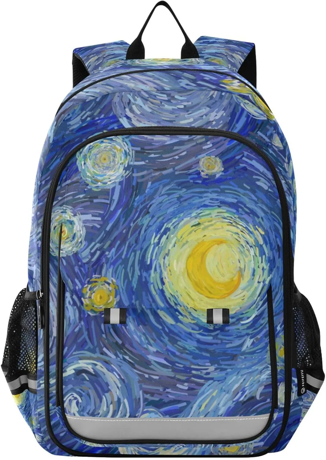 Starry Night Art Backpack for Girls-Boys Middle-School Elementary Bookbags Toddler School Bags Child Lightweight Preschool Large Bookbags