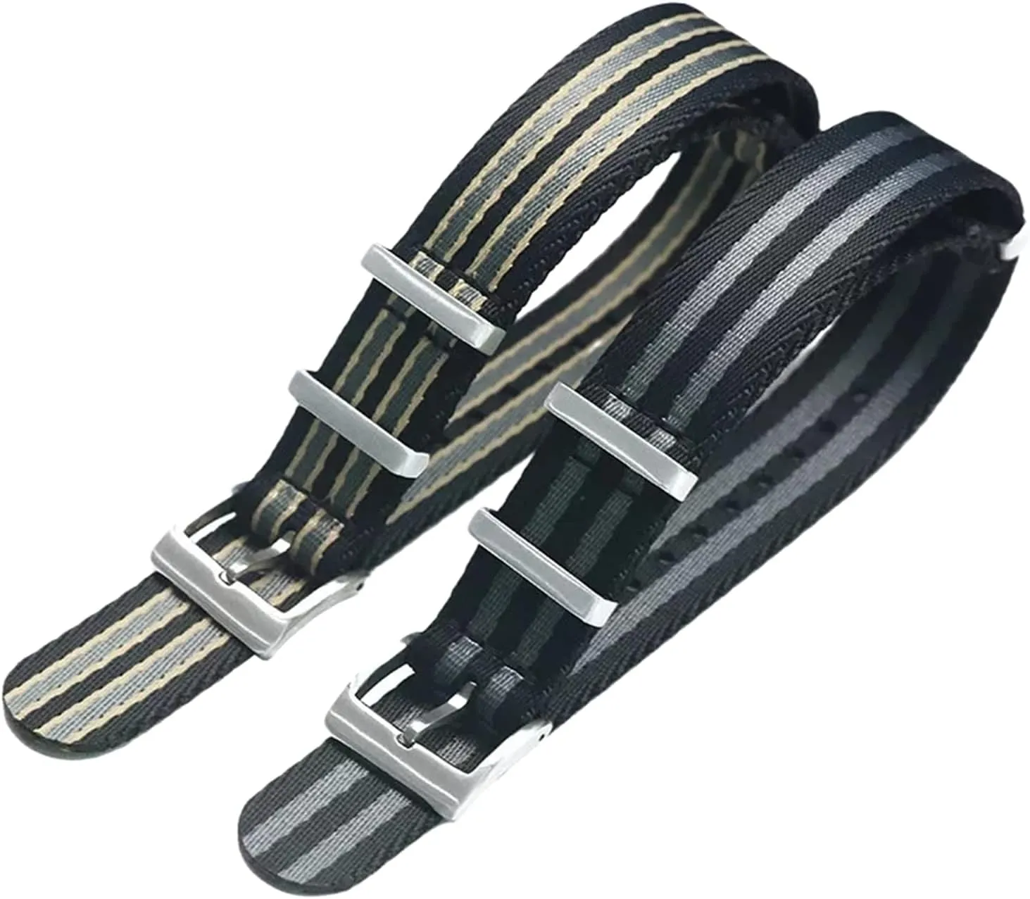 Stylish Stylish Watch Bands for Men Women 18/20/22mm Replacement for Men NATO Nylon Military Watch Strap Accessories for Wristbands with Stripe Print Friendly