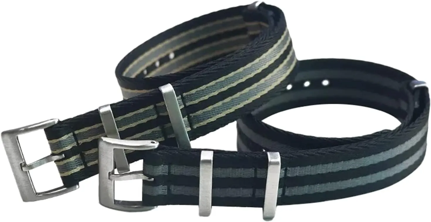 Stylish Stylish Watch Bands for Men Women 18/20/22mm Replacement for Men NATO Nylon Military Watch Strap Accessories for Wristbands with Stripe Print Friendly
