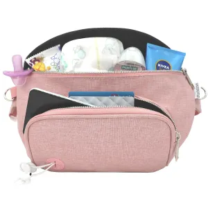 Suessie Fanny Pack Diaper Bag - with Baby Changing Pad & Waterproof Wipes Pocket - Stroller Organizer