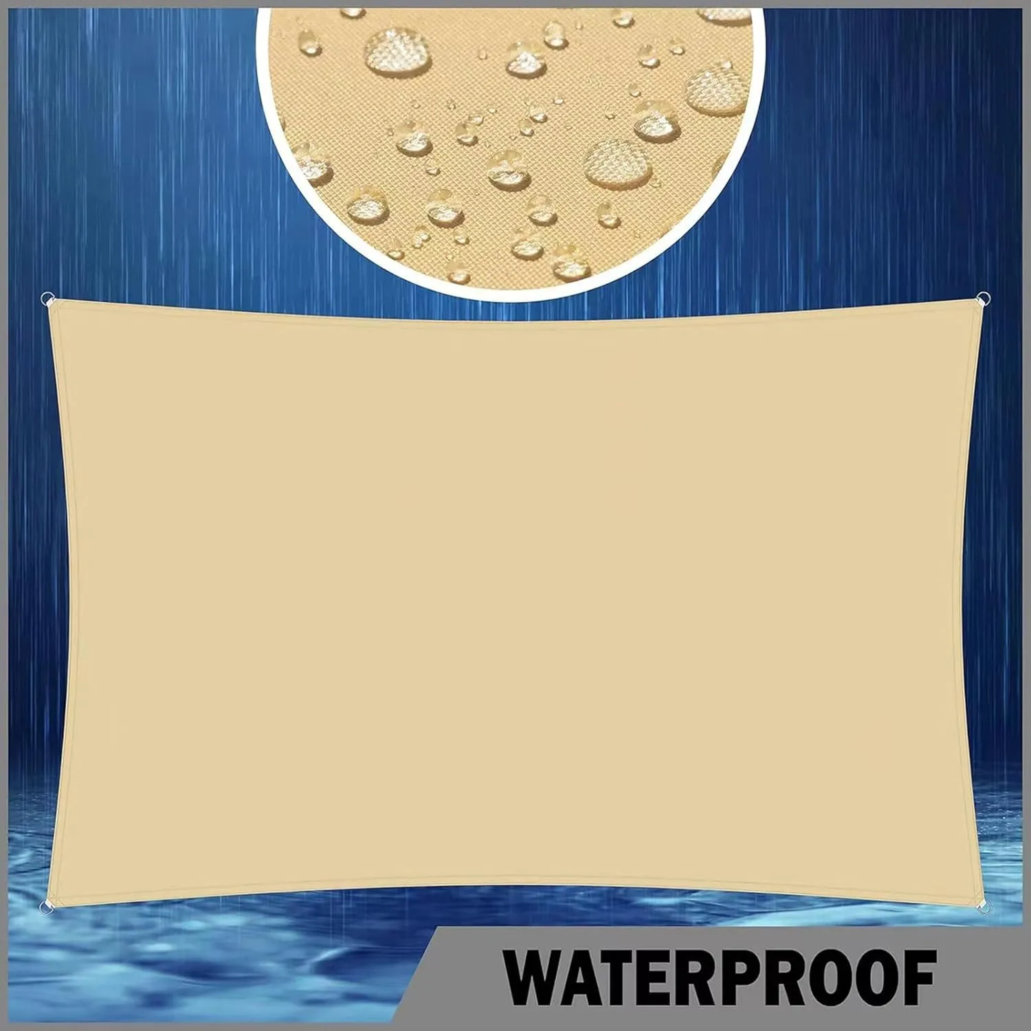 Sun Shade Sail Rectangle Sunshade,Waterproof Sun Shade Sail Heavy Duty,Sun Shade Sails Canopy for Patio Backyard Lawn Garden Outdoor Activities