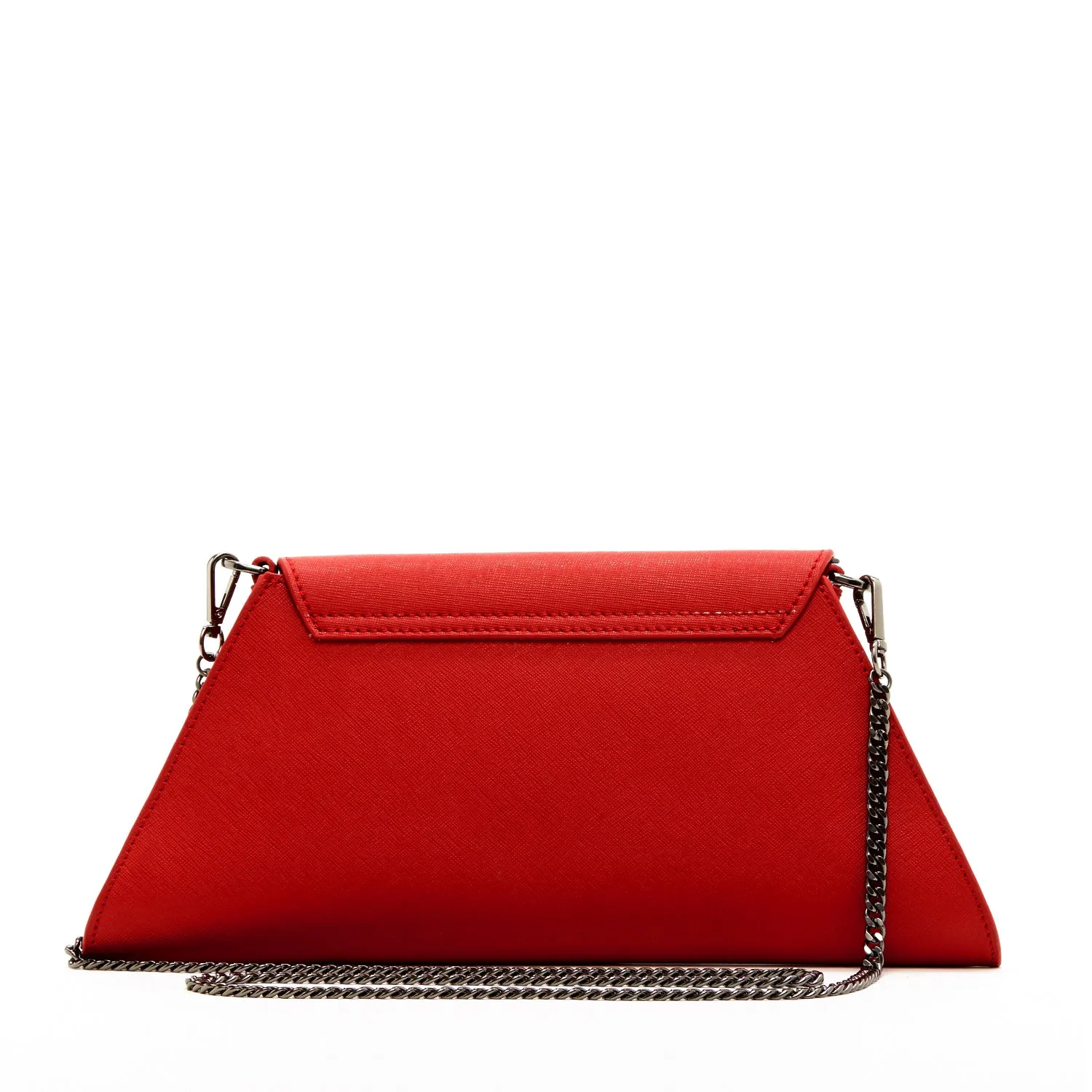 SUSU Red Clutch Bag Leather Clutch Purse Crossbody Evening Purse Unique Women's Red Handbag
