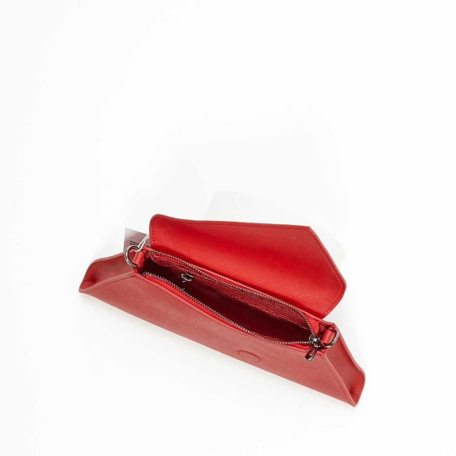 SUSU Red Clutch Bag Leather Clutch Purse Crossbody Evening Purse Unique Women's Red Handbag