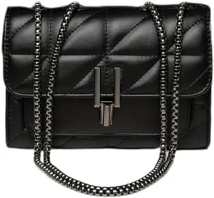 Tachou Stylish Chain Crossbody Bag, Black