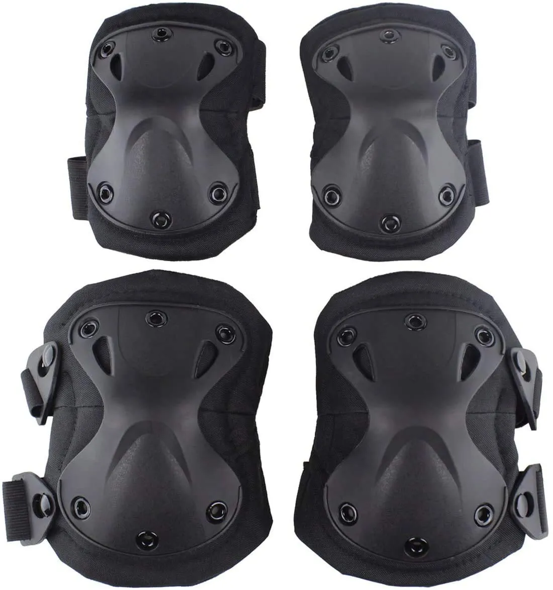 Tactical Camo Knee Pads and Elbow Pads Set for Airsoft Paintball Hunting Army Skate Outdoor Sports