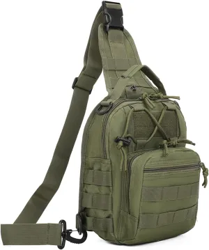 Tactical Sling Bag for Men, Small Crossbody Bag Chest Holster, EDC Shoulder Bag, Green