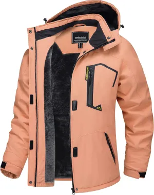 TACVASEN Women's Winter Jacket Waterproof Ski Jacket Hooded Fleece Lined Warm Snow Coat Mountain Windproof Rain Windbreaker