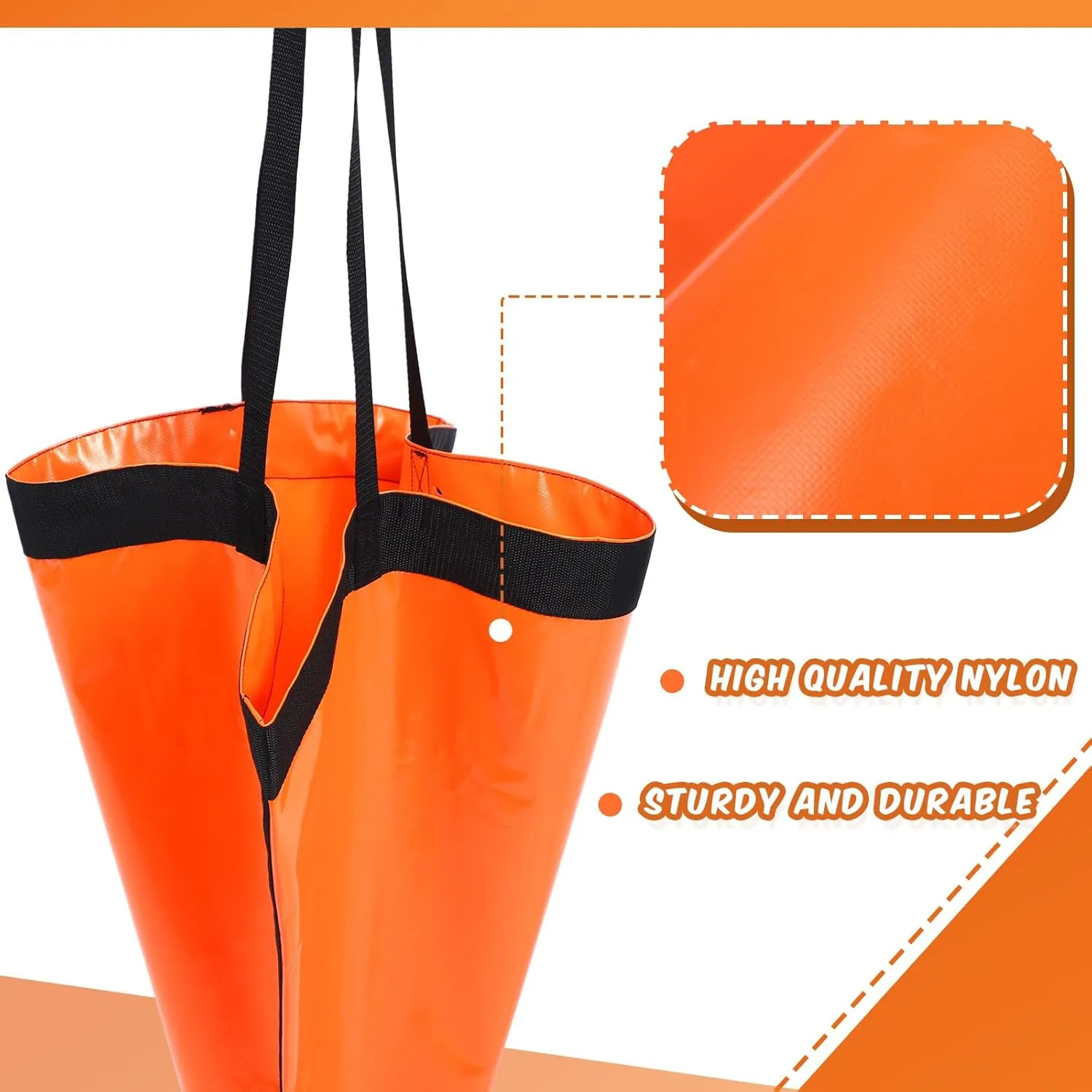 Tandefio Marine Boat Parachute Sea Anchor Drift Sock for Fishing Boat 250d Nylon Trolling Fishing Drogue for Inflatable Sail Drift Anchor for Kayak Pontoon