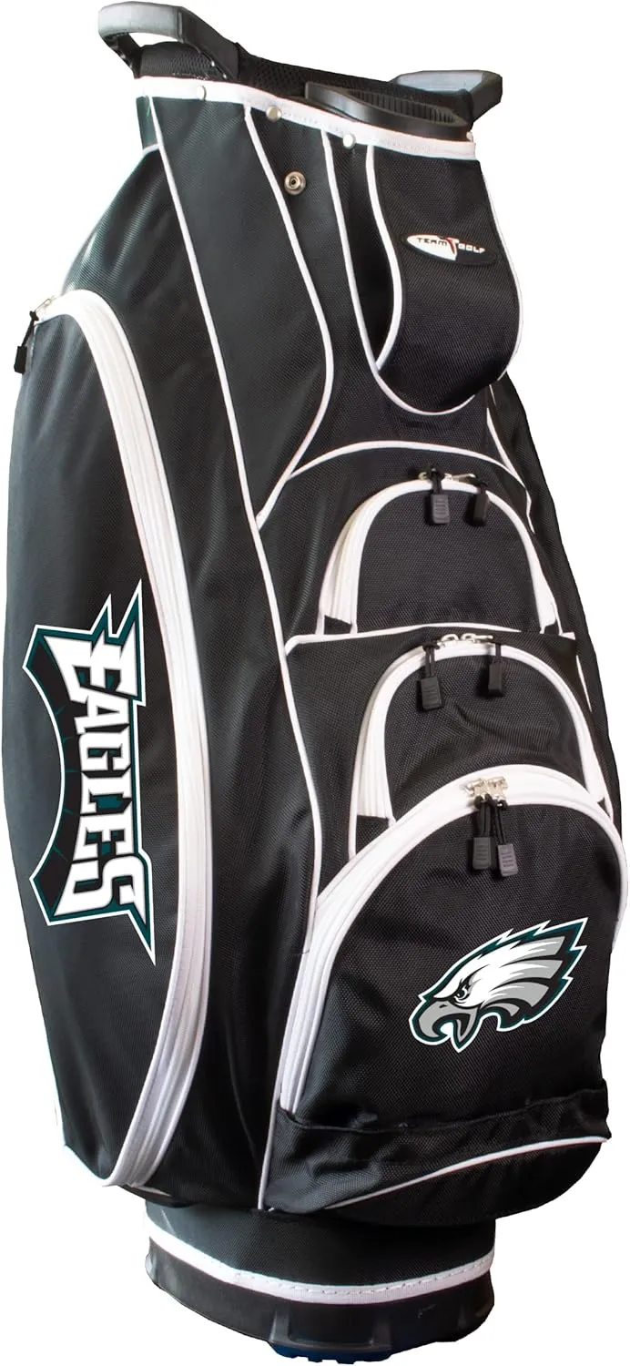 Team Golf NFL Lightweight, 10-Way Club Divider, Spring Action Stand, Insulated Cooler Pocket, Velcro Glove and Umbrella Holder & Lift Assist Handles