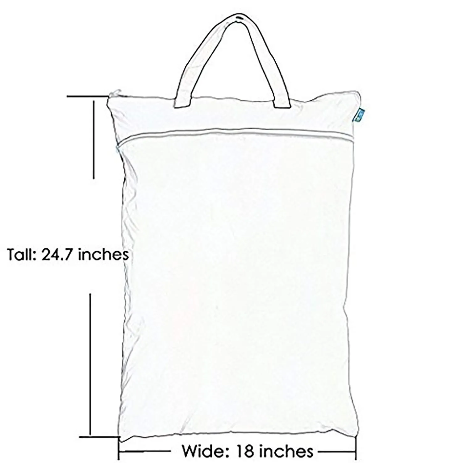 Teamoy Travel Hanging Wet Dry Bag Organizer (24.7 x 18 inches) with Two Compartments for Cloth Diaper, Laundry, Swimsuits and More, Easy to Hang Everywhere(L, Black Arrow)