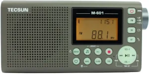 Tecsun M-601 Rechargeable Digital Portable FM Radio, Audio Recorder & Player with Bluetooth 5.0, USB-C Input & Built-in Micro SD Card Slot