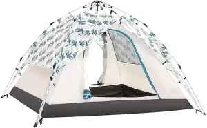 Tent Automatic Pop Up Camping Tent 3 4 Person with 2 Door&4 Mesh Double Layer Instant Tent for Family Hiking Outdoor