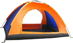 Tent Bedroom Waterproof Easy to Ventilate and Automatic Pop-up Camping Double-Decker Tent for 2 People Family Outdoor, Garden/Camping/Fishing/Beach