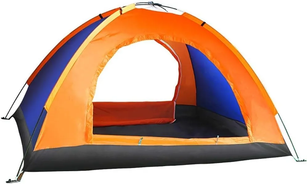Tent Bedroom Waterproof Easy to Ventilate and Automatic Pop-up Camping Double-Decker Tent for 2 People Family Outdoor, Garden/Camping/Fishing/Beach
