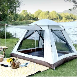 Tents 4 People Waterproof, Quick Erect Tent Practical Sturdy Tent Camping for Family,Outdoor,Hiking and Mountaineering