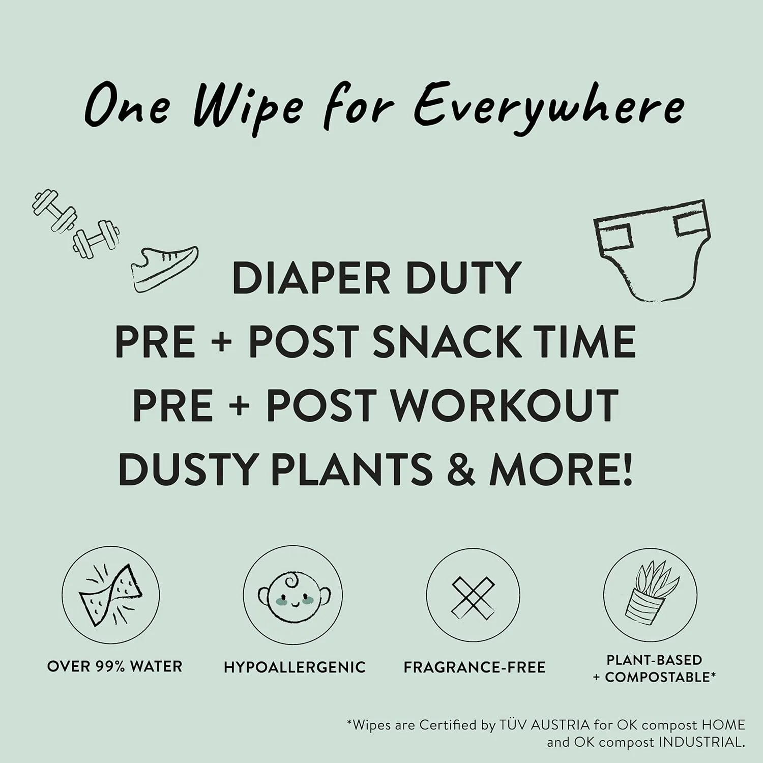 The Honest Company Clean Conscious Multi-Use Wipes | Hypoallergenic   Unscented for Sensitive Skin | Over 99% Water, Compostable, Plant Based, Baby Wipes | Pattern Play, 288 Count
