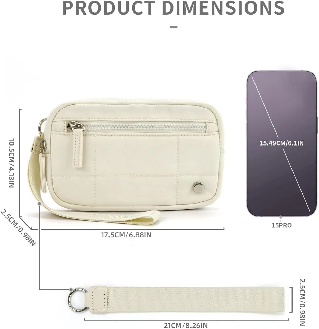 The Iris' Wallet 2nd Gen, Women's Waterproof Nylon Quilted 3 Zipper Purse Wallet With ID Window
