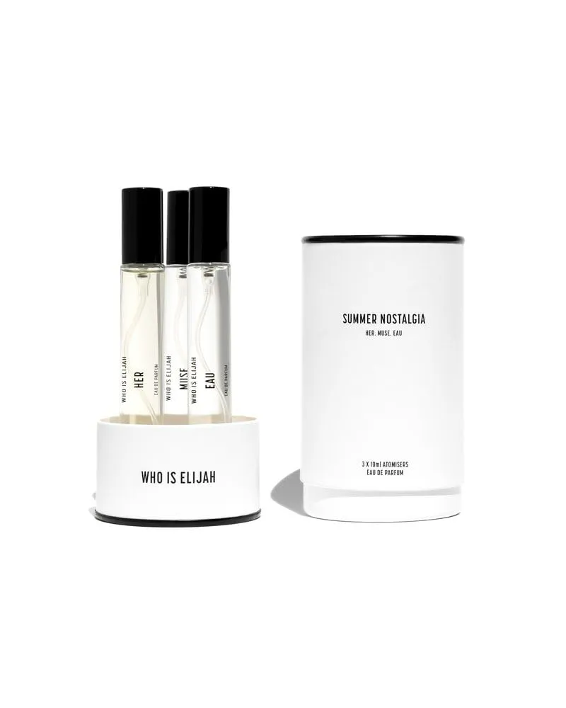 The Summer Nostalgia Trio Perfume Collection, Unisex Eau de Parfum for Men & Women, Travel Spray Fragrance Set with Her, Muse & Eau, Gifts for Women & Men, Unisex Cologne, 0.3 Fl Oz x 3