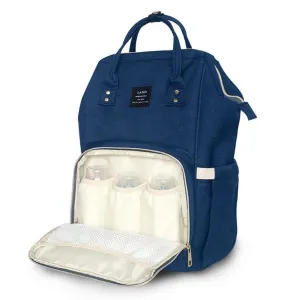 Ticent Wide Open Designed Baby Diaper Bag, Multi-Function Waterproof Travel Backpack Nappy Tote Bags for Mom & Dad, Large Capacity, Navy Blue