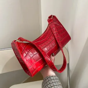 Tilly | Glittering Crocodile-Print Crossbody Bag