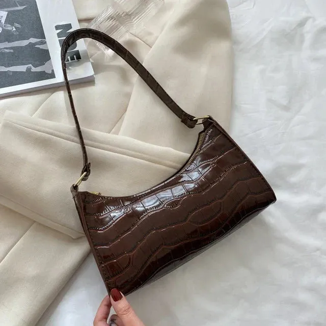 Tilly | Glittering Crocodile-Print Crossbody Bag
