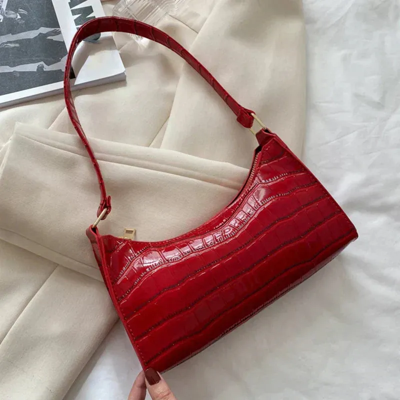 Tilly | Glittering Crocodile-Print Crossbody Bag