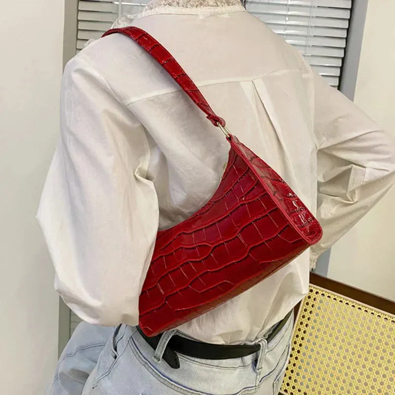 Tilly | Glittering Crocodile-Print Crossbody Bag
