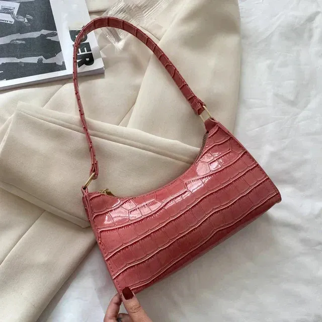 Tilly | Glittering Crocodile-Print Crossbody Bag