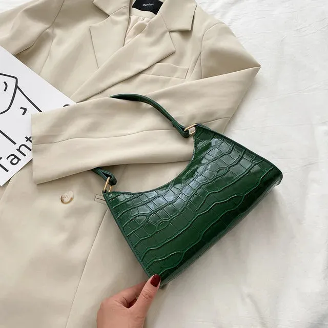 Tilly | Glittering Crocodile-Print Crossbody Bag