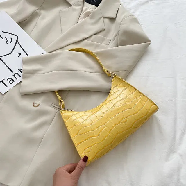 Tilly | Glittering Crocodile-Print Crossbody Bag